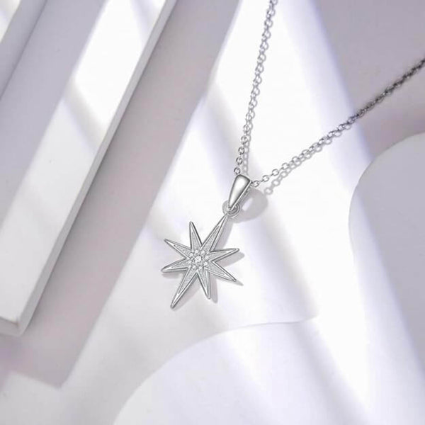 Celestial Radiance Star Pendant Necklace - Iqlat Jewels