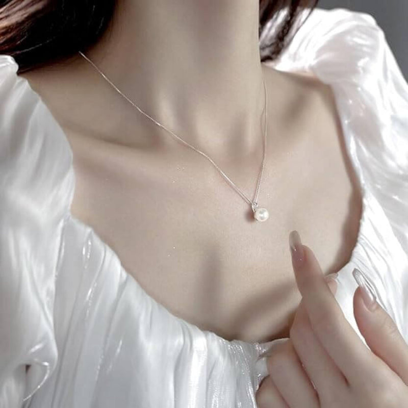 Classic Pearl Pendant Necklace - Iqlat Jewels