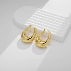 Bold Teardrop Hoop Earrings - Iqlat Jewels