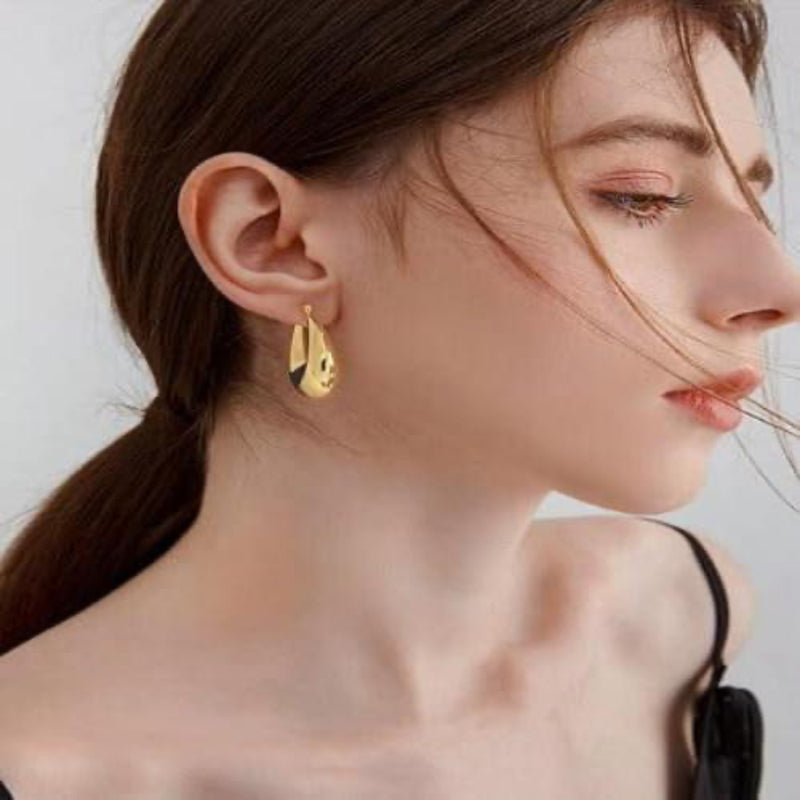 Bold Teardrop Hoop Earrings - Iqlat Jewels