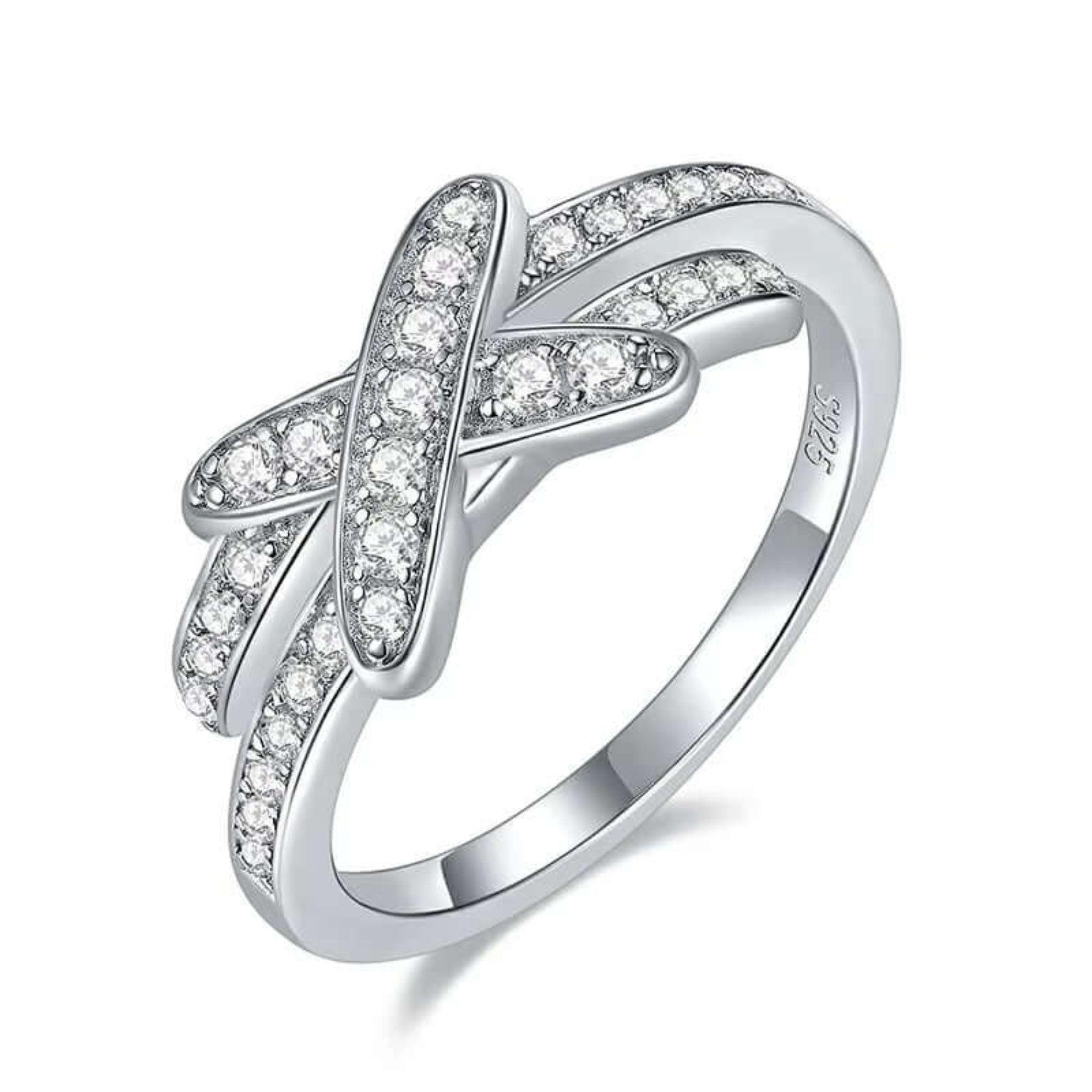 925 Sterling Silver Infinity Sparkle Ring - Iqlat Jewels