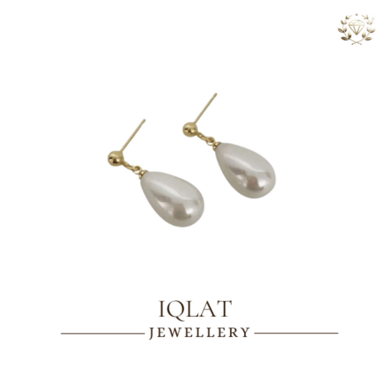 Elegant Pearl Drop Earrings - Iqlat Jewels