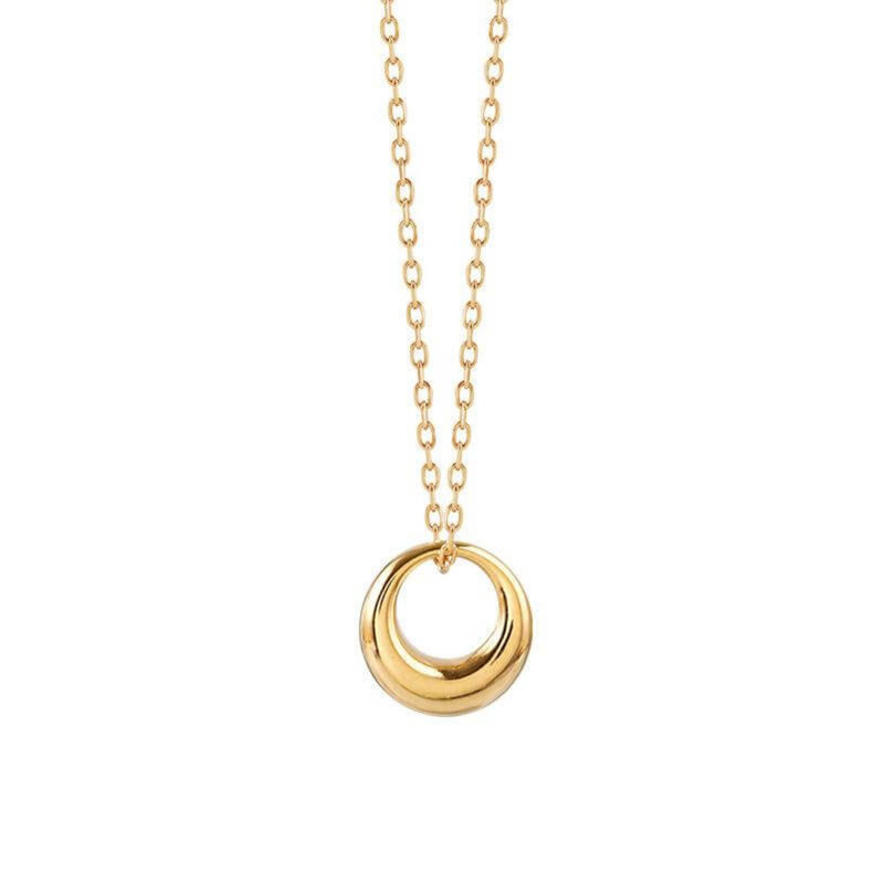 Golden Eclipse Pendant Necklace - Iqlat Jewels