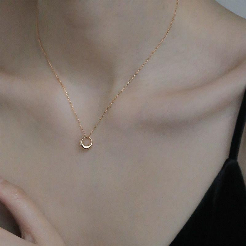 Golden Eclipse Pendant Necklace - Iqlat Jewels