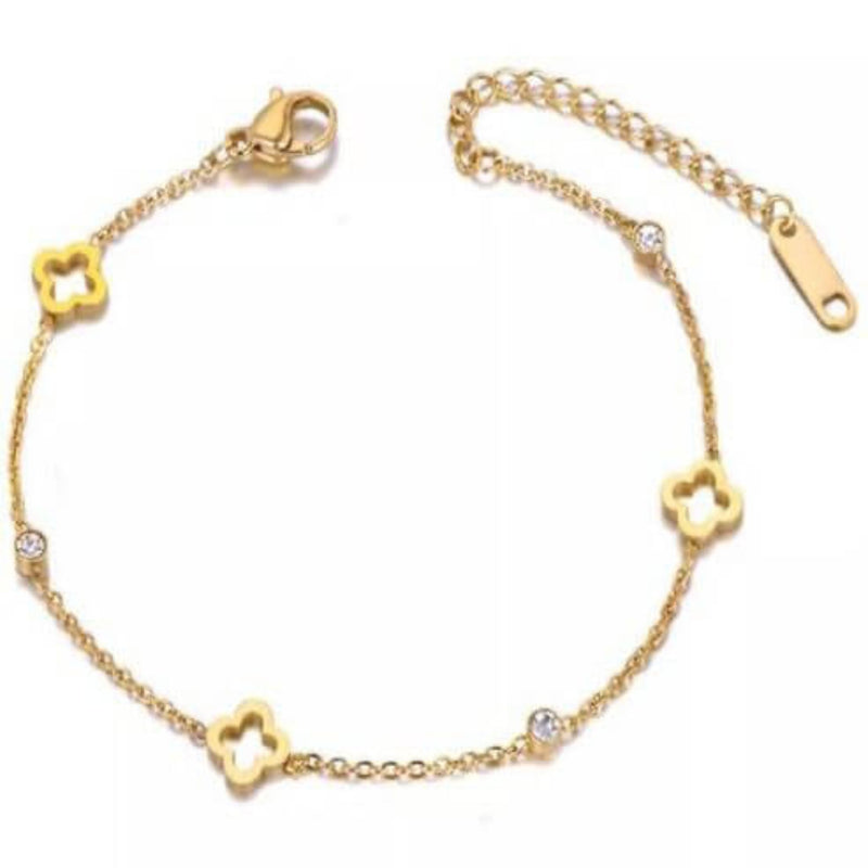 Dainty Hollow Clover Bracelet - Iqlat Jewels