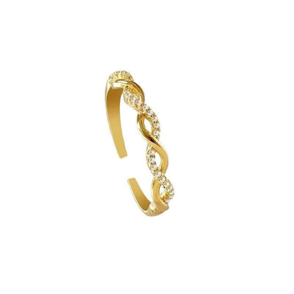 Twisted Infinity Gold Band - Iqlat Jewels