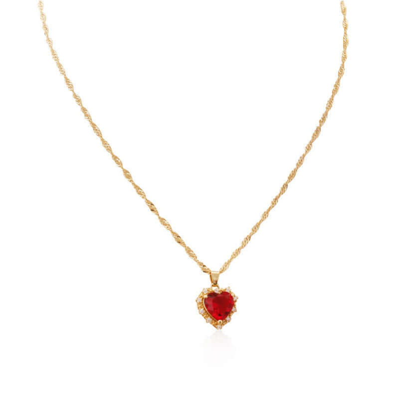 Heart of Ruby Necklace – 925 Silver - Iqlat Jewels