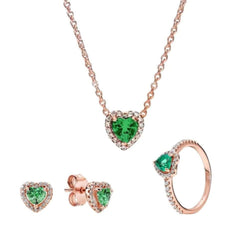 Emerald Heart Jewellery Set - Iqlat Jewels