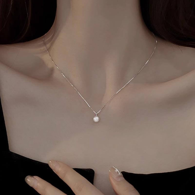 Classic Pearl Pendant Necklace - Iqlat Jewels