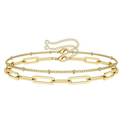 Luxe Double Layer Chain Bracelet - Iqlat Jewels