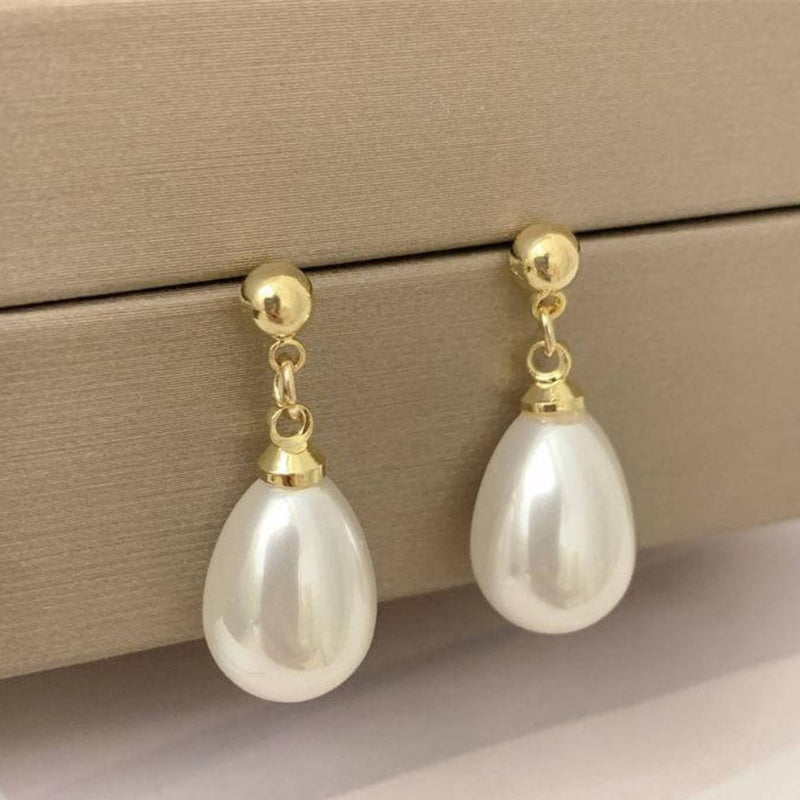 Elegant Pearl Drop Earrings - Iqlat Jewels