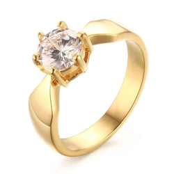 Gold Solitaire Statement Ring - Iqlat Jewels