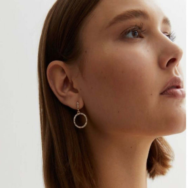 Circle Drop Earrings - Iqlat Jewels