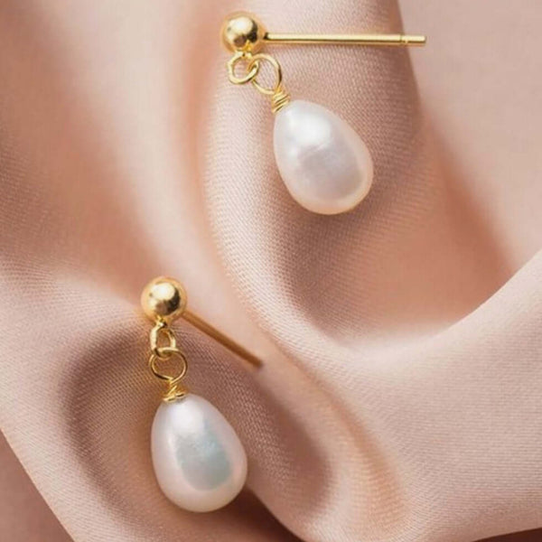 Elegant Pearl Drop Earrings - Iqlat Jewels